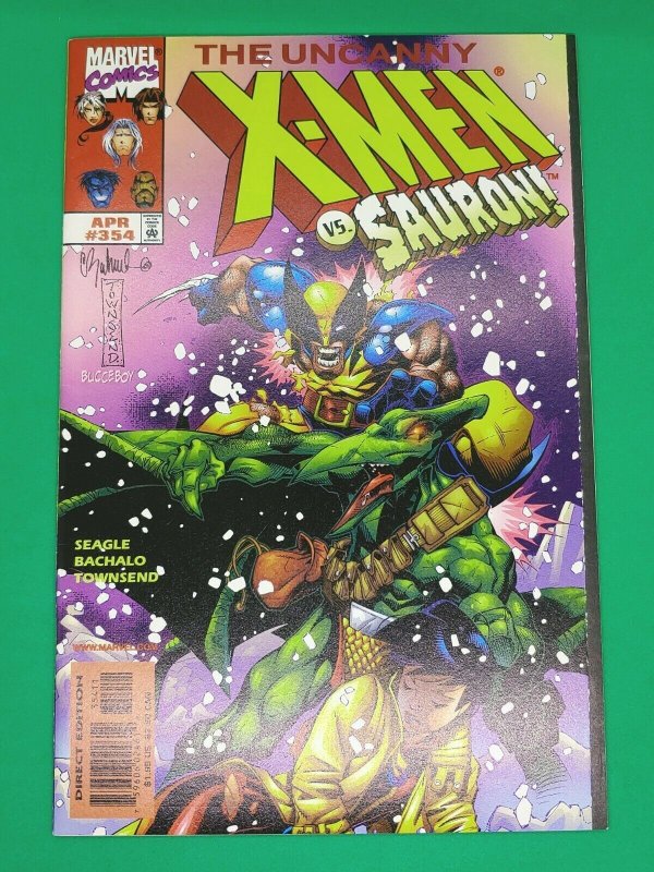 Uncanny X-Men #354 Prehistory Vs Sauron VF Marvel Comic