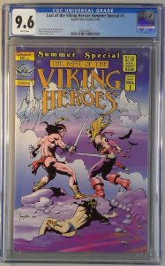 LAST OF THE VIKING HEROES SUMMER SPECIAL 1 (1988) CGC 9.6 FRANK FRAZETTA COVE...