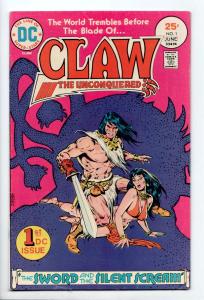 Claw the Unconquered #1 - 1st App of Claw the Unconquered (DC, 1975) - FN/VF