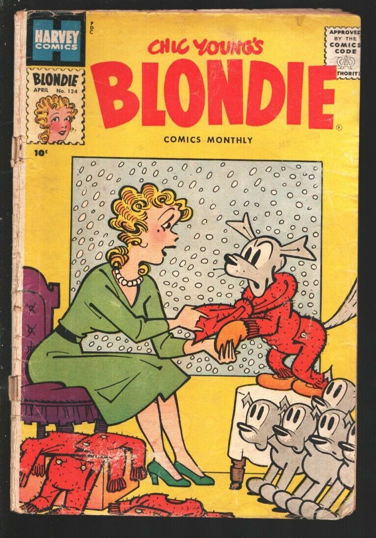 Blondie 124 1959 Harvey Chic Youngs Famous Comic Dagwood And Daisy Appear G Comic Books 7484