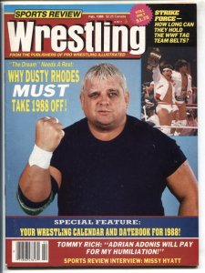 Sports Review Wrestling 2/1988 DUSTY RHODES Missy Hyatt