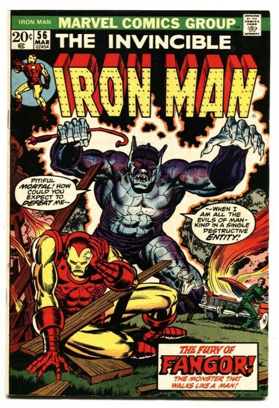 IRON MAN #56 1972 Marvel comic book FANGOR-VF+