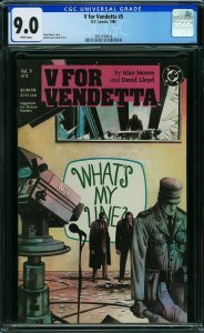 V for Vendetta #5 (1989) CGC 9.0 VFNM
