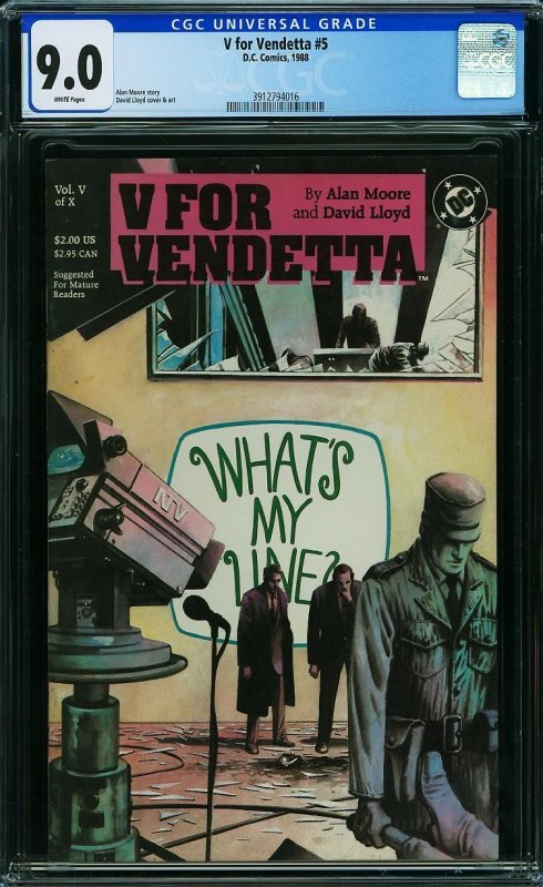 V for Vendetta #5 (1989) CGC 9.0 VFNM