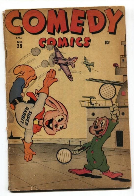 Comedy #291945- Timely Funny Animals- Super Rabbit WWII cover