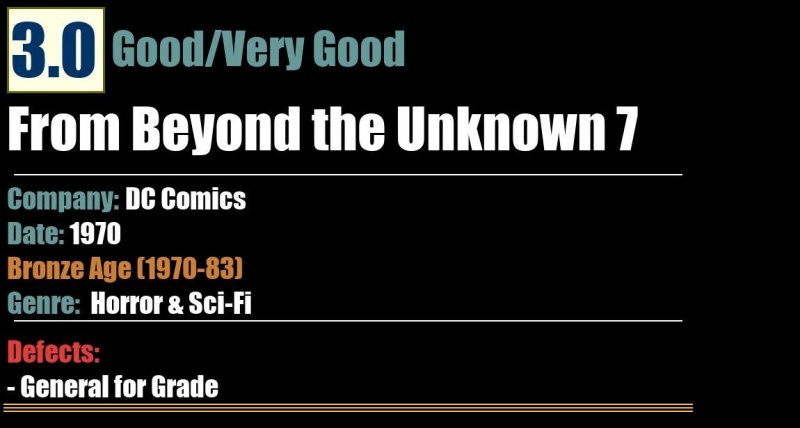 From Beyond the Unknown 7 (1970) GD/VG 3.0 Bronze Age Sci-Fi DC Comics