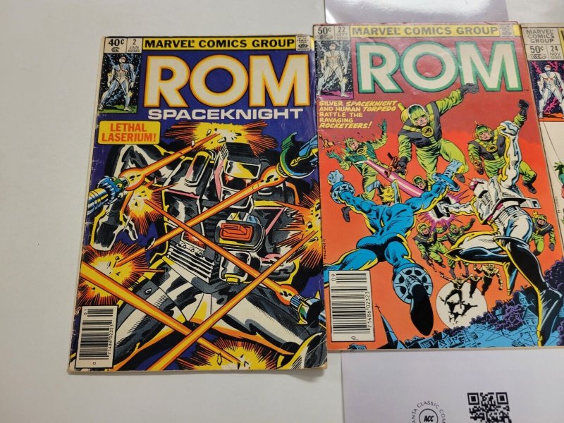 3 Marvel Comic Books ROM Spaceknight #2 22 24 38 SM3