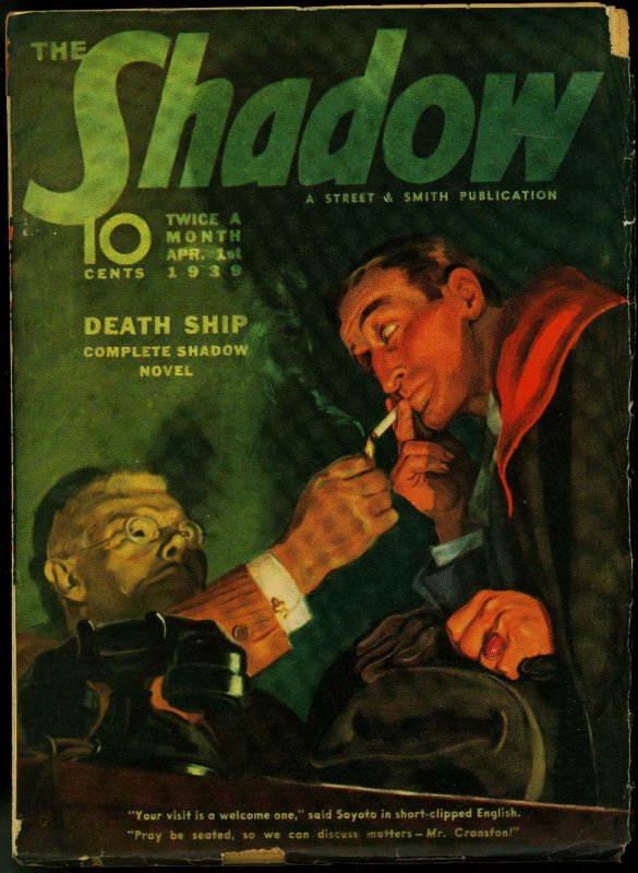 SHADOW 1939 APR 1-GREAT ISSUE-RARE PULP-STREET & SMITH FN