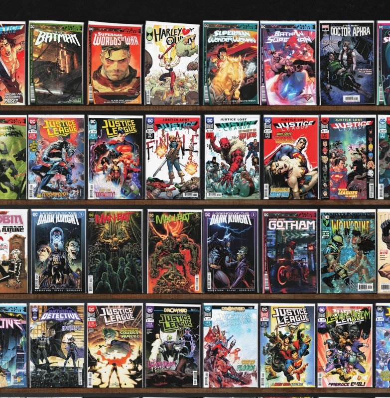 Huge Lot 150+ Comics with Justice League, Wolverine, Man Bat, Star Wars & More!