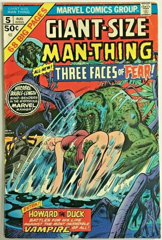 GIANT-SIZE MAN-THING#5  FN/VF 1975 MARVEL BRONZE AGE COMICS 