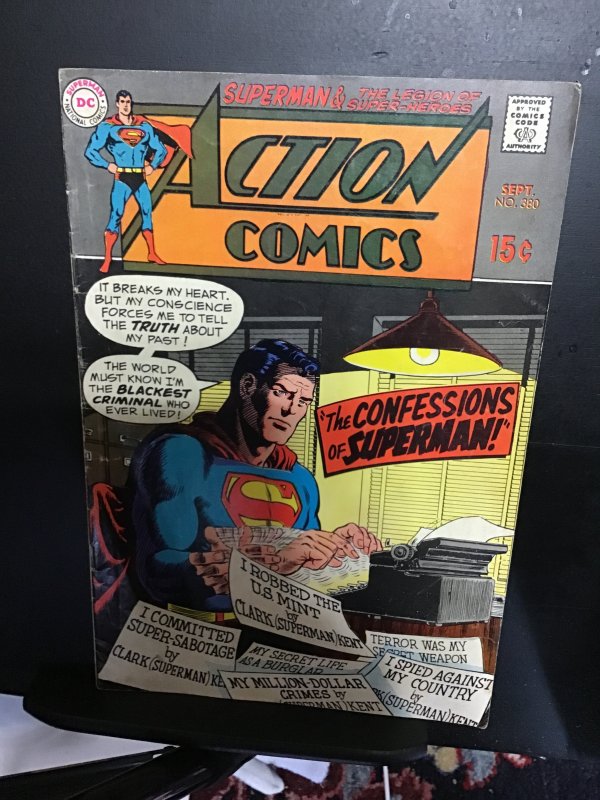 Action Comics #380 (1969) High-grade Confessions of Superman!  FN/VF
