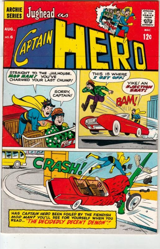 Jughead As Captain Hero #6 (Aug-67) VF/NM High-Grade Captain Hero