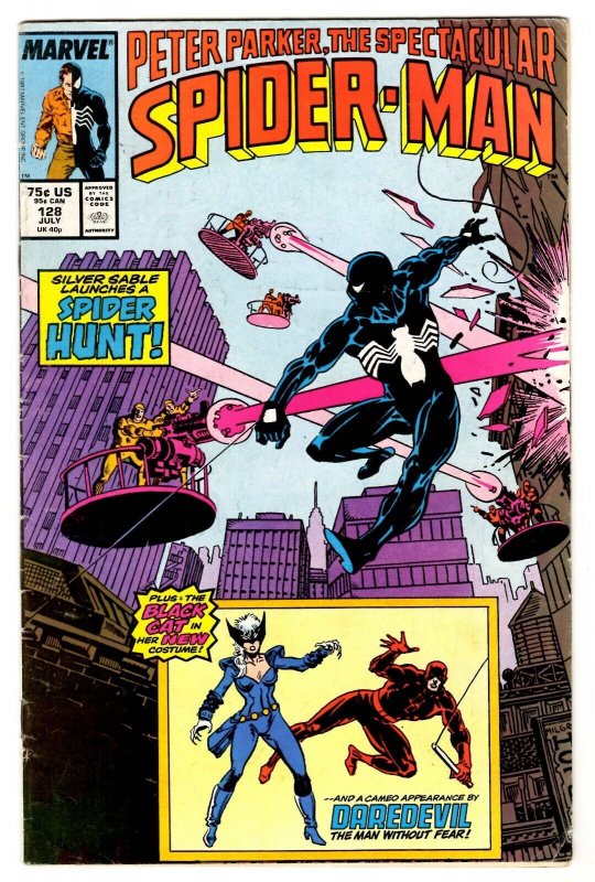 Spectacular Spider-Man #128 VINTAGE 1987 Marvel Comics Black Cat