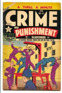 Crime and Punishment #47 1952-Lev Gleason-prison hanging-Violence, murder, hi...