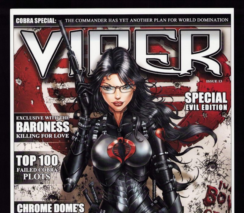 G.I. Joe's Baroness VIPER Magazine Cover 11 x 17 Print SIGNED by Jamie Tyndall