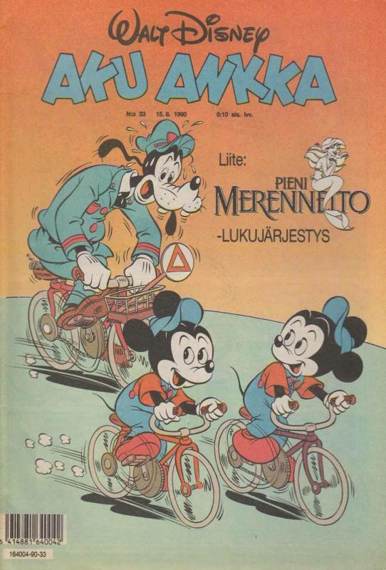 Walt Disney's Aku Ankka (1990) #33 FN; Sanoma | save on shipping - details insid