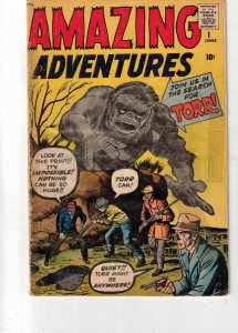 Amazing Adventures #1 1961 Wow! Jack Kirby, Steve Ditko Super-Rare 1st issue GD+