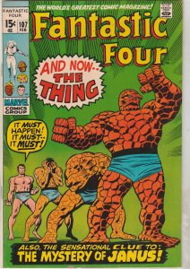 Fantastic Four #107 (1971) Kirby “The Thing No More!” Dr. Doom VF/NM Boca CERT