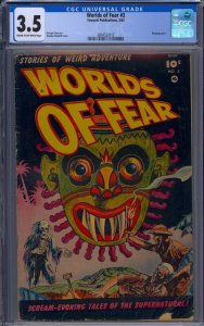 WORLDS OF FEAR #3 CGC 3.5 HANGING PANEL SHELDON MOLDOFF PRE-CODE HORROR