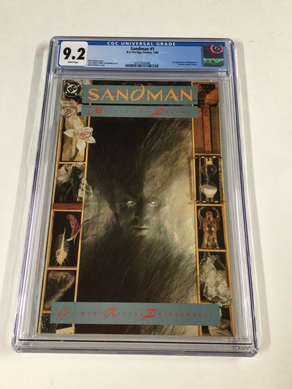 Sandman 1 Cgc 9.2 White Pages Dc Comics Vertigo