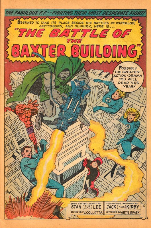 FANTASTIC FOUR #40 (July1965) 3.0GD/VG KIRBY! Dr. Doom! Daredevil! Byebye Thing!