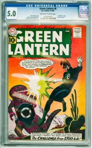 Green Lantern #8 (1961) CGC 5.0! OWW Pages!
