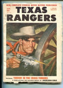 TEXAS RANGERS-01/1956-WESTERN PULP THRILLS-JIM HATFIELD-RARE LATE ISSUE-vg