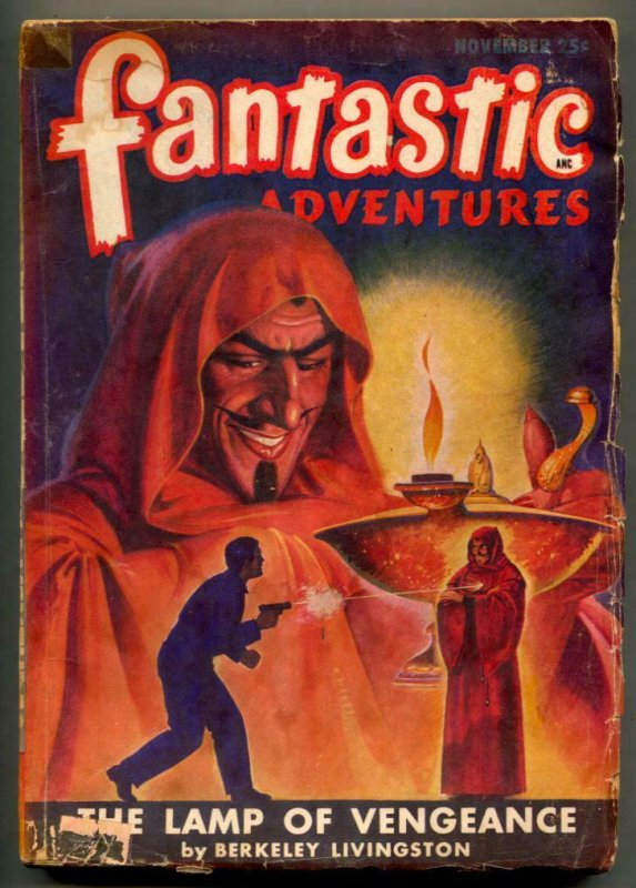 Fantastic Adventures Pulp November 1947- devil cover G/VG 