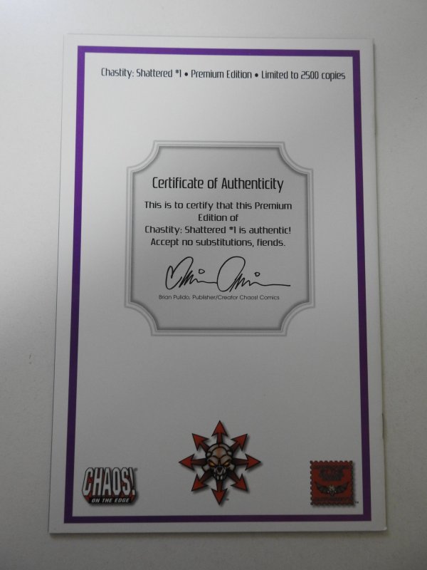 Chastity: Shattered #1 Variant Cover (2001) VF/NM Condition!