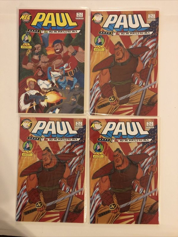 (Lot of 3) Paul The Samurai #1’s The Tick Spin-off New England Comics 1992 + #5 