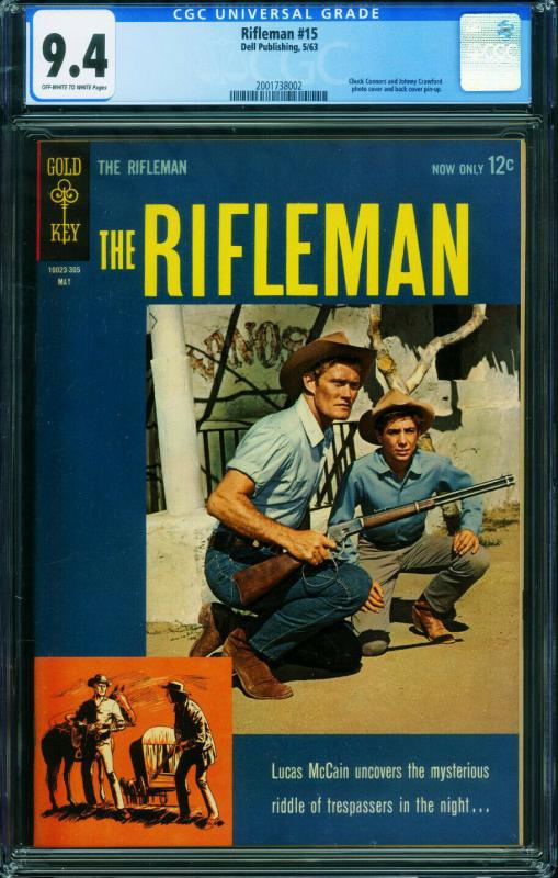 Rifleman #15 CGC 9.4 Chuck Connors 1963 Dell-2001738002