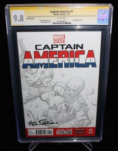 Captain America #1 (CGC 9.8) Finch Art - Signed Stan Lee & Allen Bellman -  '13