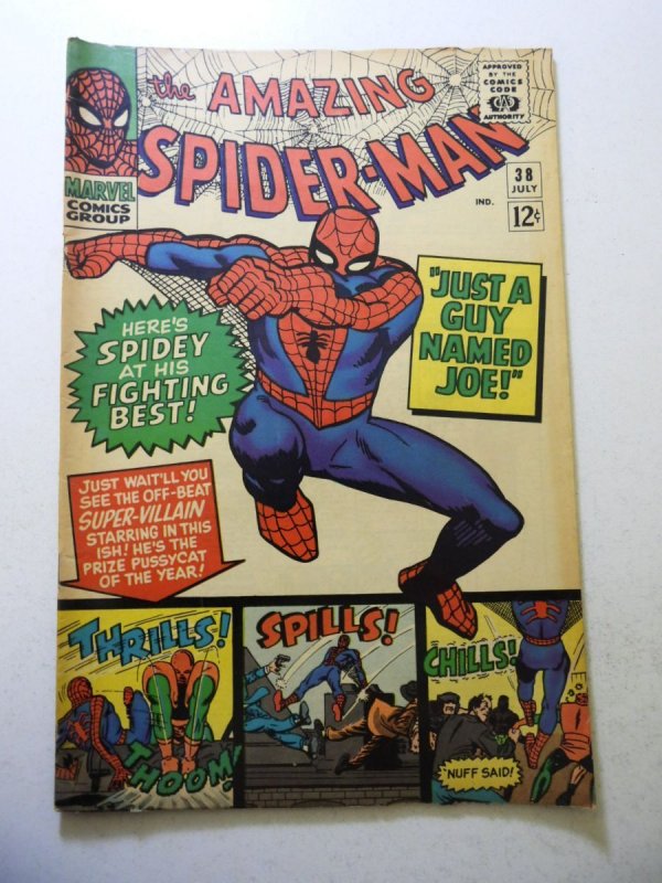 The Amazing Spider-Man #38 (1966) VG condition moisture stains