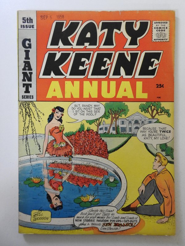 Katy Keene Annual #5 GD/VG Condition! piece missing through half of book