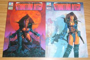 Strontium Bitch #1-2 VF/NM complete series - bad girl vampire bounty hunter set