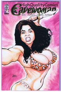 CAVEWOMAN HE SAID SHE SAID, VF+, Limited Gold Foil, Budd Root, 2003, COA