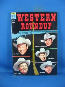 DELL GIANT WESTERN ROUNDUP 8 VF+ PHOTO CVR WESTERN 1954