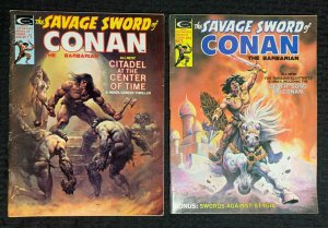 1975 SAVAGE SWORD OF CONAN Magazine #7 VG 4.0 #8 VG 4.0 LOT of 2