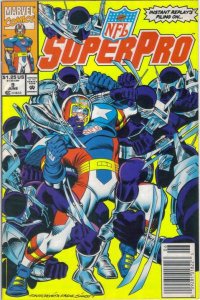 NFL Superpro #9 (Newsstand) VF ; Marvel | Football Super Hero