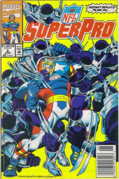 NFL Superpro #9 (Newsstand) VF ; Marvel | Football Super Hero