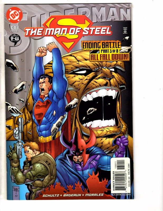 9 Superman Man Of Steel DC Comic Books #126 127 128 129 130 131 132 133 134 J214