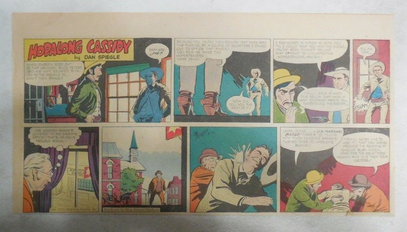 Hopalong Cassidy Sunday Page by Dan Spiegle from 6/15/1952 Size 7.5 x 15 inches