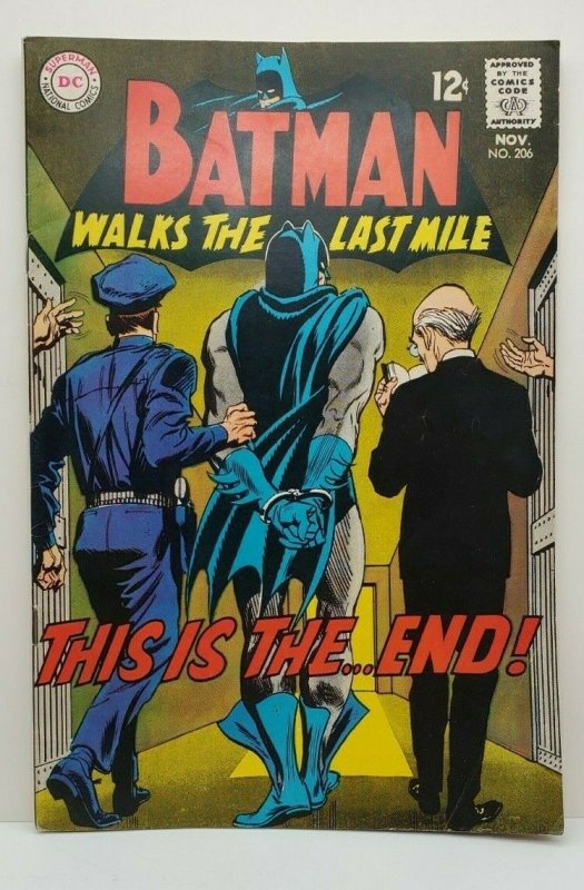 Batman #206 (1968) Batman walks the last mile. VF+