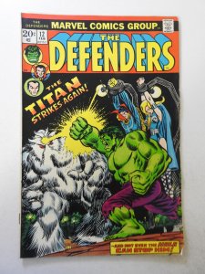 The Defenders #12 (1974) FN/VF Condition!