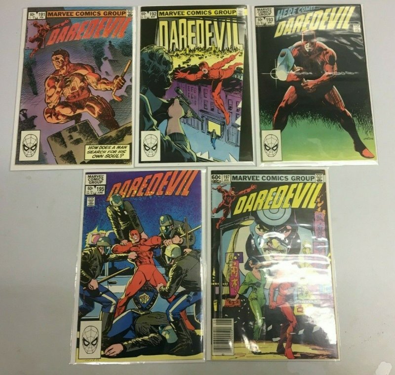 Daredevil from:#185-197 Direct 1st Series 10 diff books Marvel 6.0 FN (1982-'83)