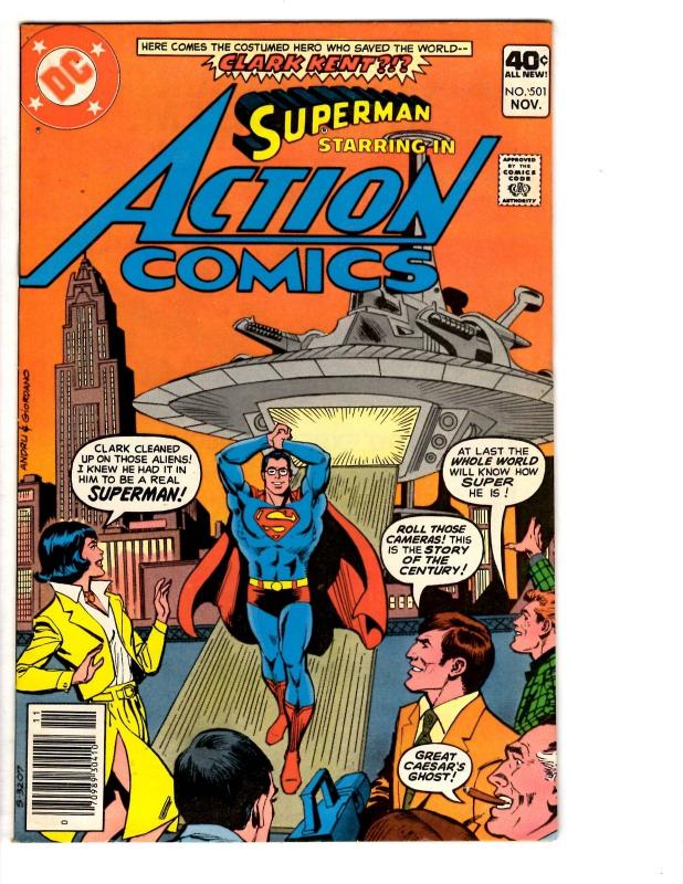 3 Action Comics DC Comic Books # 501 502 503 Superman Supergirl Lana Lang WM4