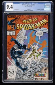 Web of Spider-Man #36 CGC NM 9.4 See Description 1st Appearance Tombstone!