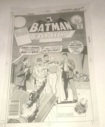 Batman Robin Batrgirl Wedding Cheesecake Sexy Cool Cover Production art acetate
