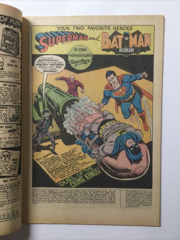 Worlds Finest 177 Very Fine vf 8.0 Dc Comics