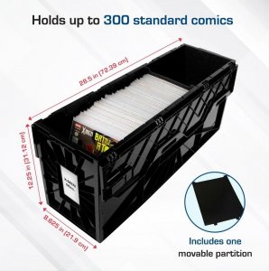 BCW Long Comic Book Bin - Black